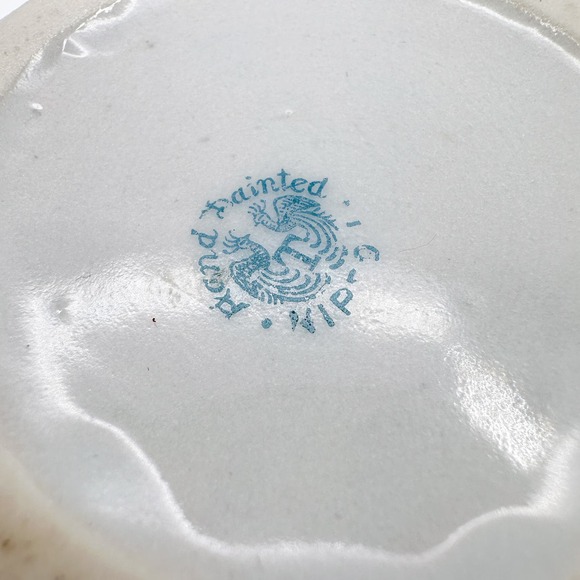 Antique Nippon Hand Painted Cream and Sugar Floral Rose w Moriage Pink Green - Picture 5 of 12